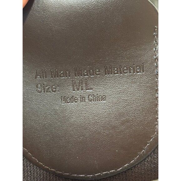 Y2k Braided Brown Waist Belt With Faux Leather Design & Snap Closure M/L Size - Picture 3 of 10